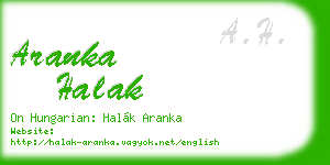 aranka halak business card