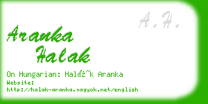 aranka halak business card